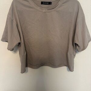 HUGO Taupe Crop Top
